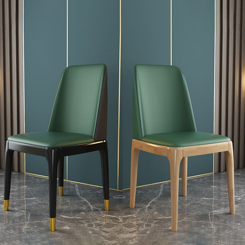 Scandinavian Style Wood Dining Chair Armless Solid Back Dining Chair Clearhalo ' kitchen&dining_furn' 'Dining Chairs' 'Dining Tables & Seating' 'dining_chair' 'furn' 'furn_dining_chair' 'Furniture' 'furniture_dining_chair' 'Kitchen & Dining Furniture' 'kitchen' 3909692