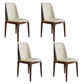 Scandinavian Style Wood Dining Chair Armless Solid Back Dining Chair Off-White 4 Piece Set Brown Clearhalo ' kitchen&dining_furn' 'Dining Chairs' 'Dining Tables & Seating' 'dining_chair' 'furn' 'furn_dining_chair' 'Furniture' 'furniture_dining_chair' 'Kitchen & Dining Furniture' 'kitchen' 3909693