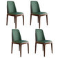 Scandinavian Style Wood Dining Chair Armless Solid Back Dining Chair Blackish Green 4 Piece Set Brown Clearhalo ' kitchen&dining_furn' 'Dining Chairs' 'Dining Tables & Seating' 'dining_chair' 'furn' 'furn_dining_chair' 'Furniture' 'furniture_dining_chair' 'Kitchen & Dining Furniture' 'kitchen' 3909708