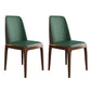 Scandinavian Style Wood Dining Chair Armless Solid Back Dining Chair Blackish Green 2 Piece Set Brown Clearhalo ' kitchen&dining_furn' 'Dining Chairs' 'Dining Tables & Seating' 'dining_chair' 'furn' 'furn_dining_chair' 'Furniture' 'furniture_dining_chair' 'Kitchen & Dining Furniture' 'kitchen' 3909710