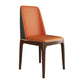 Scandinavian Style Wood Dining Chair Armless Solid Back Dining Chair Orange 1 Piece Brown Clearhalo ' kitchen&dining_furn' 'Dining Chairs' 'Dining Tables & Seating' 'dining_chair' 'furn' 'furn_dining_chair' 'Furniture' 'furniture_dining_chair' 'Kitchen & Dining Furniture' 'kitchen' 3909718