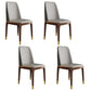 Scandinavian Style Wood Dining Chair Armless Solid Back Dining Chair Light Gray 4 Piece Set Brown Gold Clearhalo ' kitchen&dining_furn' 'Dining Chairs' 'Dining Tables & Seating' 'dining_chair' 'furn' 'furn_dining_chair' 'Furniture' 'furniture_dining_chair' 'Kitchen & Dining Furniture' 'kitchen' 3909720