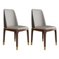 Scandinavian Style Wood Dining Chair Armless Solid Back Dining Chair Light Gray 2 Piece Set Brown Gold Clearhalo ' kitchen&dining_furn' 'Dining Chairs' 'Dining Tables & Seating' 'dining_chair' 'furn' 'furn_dining_chair' 'Furniture' 'furniture_dining_chair' 'Kitchen & Dining Furniture' 'kitchen' 3909722