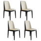 Scandinavian Style Wood Dining Chair Armless Solid Back Dining Chair Off-White 4 Piece Set Black Clearhalo ' kitchen&dining_furn' 'Dining Chairs' 'Dining Tables & Seating' 'dining_chair' 'furn' 'furn_dining_chair' 'Furniture' 'furniture_dining_chair' 'Kitchen & Dining Furniture' 'kitchen' 3909735