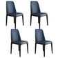Scandinavian Style Wood Dining Chair Armless Solid Back Dining Chair Blue 4 Piece Set Black Clearhalo ' kitchen&dining_furn' 'Dining Chairs' 'Dining Tables & Seating' 'dining_chair' 'furn' 'furn_dining_chair' 'Furniture' 'furniture_dining_chair' 'Kitchen & Dining Furniture' 'kitchen' 3909744