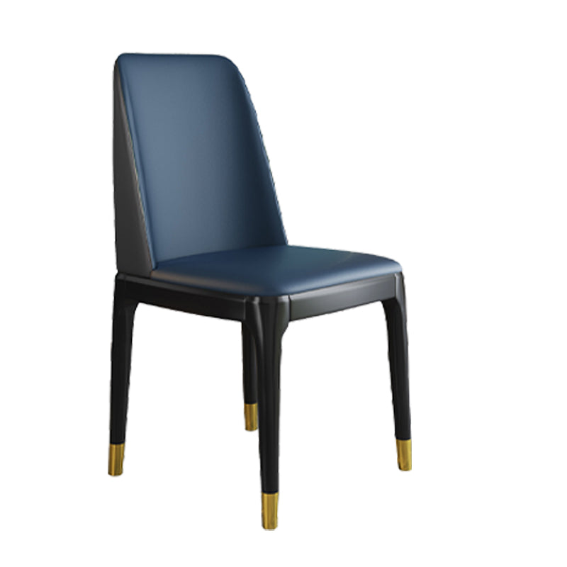 Scandinavian Style Wood Dining Chair Armless Solid Back Dining Chair Blue 1 Piece Black Gold Clearhalo ' kitchen&dining_furn' 'Dining Chairs' 'Dining Tables & Seating' 'dining_chair' 'furn' 'furn_dining_chair' 'Furniture' 'furniture_dining_chair' 'Kitchen & Dining Furniture' 'kitchen' 3909751
