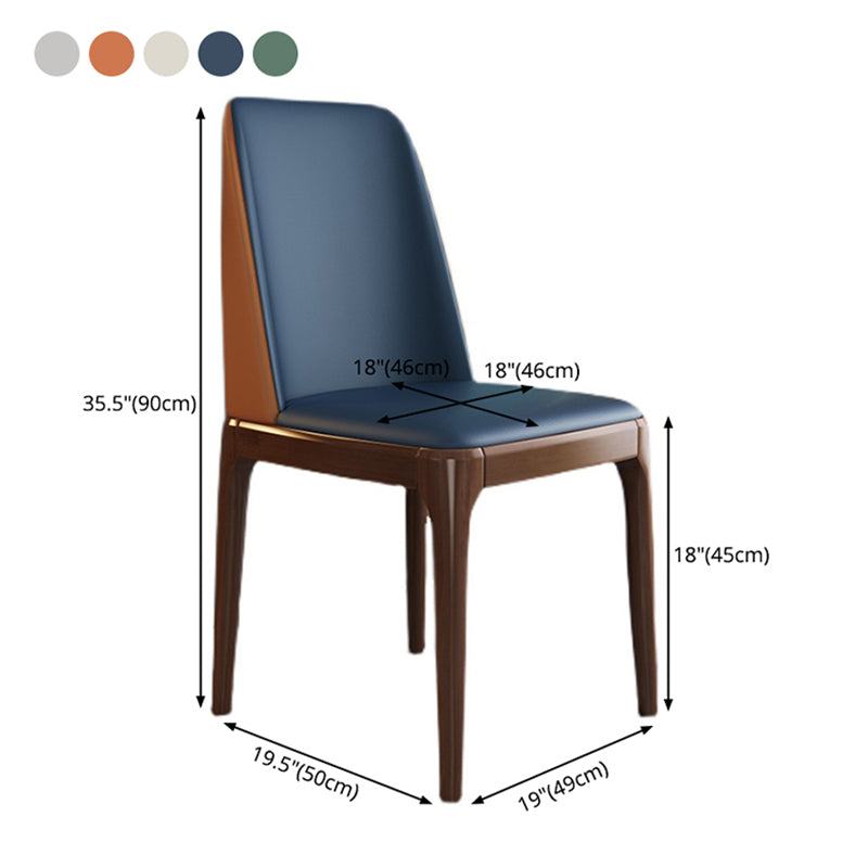 Scandinavian Style Wood Dining Chair Armless Solid Back Dining Chair Clearhalo ' kitchen&dining_furn' 'Dining Chairs' 'Dining Tables & Seating' 'dining_chair' 'furn' 'furn_dining_chair' 'Furniture' 'furniture_dining_chair' 'Kitchen & Dining Furniture' 'kitchen' 3909753