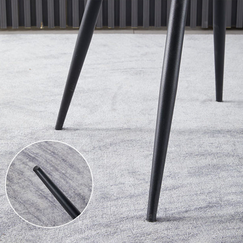 Contemporary Leather Dining Chairs Wingback Armless Chair with Metal Legs for Restaurant Clearhalo ' kitchen&dining_furn' 'Dining Chairs' 'Dining Tables & Seating' 'dining_chair' 'furn' 'furn_dining_chair' 'Furniture' 'furniture_dining_chair' 'Kitchen & Dining Furniture' 'kitchen' 3909766