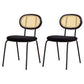 Modern Style Metal Chair Set Open Back Side Kitchen Dining Room Chairs Black 2 Piece Set Clearhalo ' kitchen&dining_furn' 'Dining Chairs' 'Dining Tables & Seating' 'dining_chair' 'furn' 'furn_dining_chair' 'Furniture' 'furniture_dining_chair' 'Kitchen & Dining Furniture' 'kitchen' 3909792