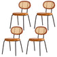 Modern Style Metal Chair Set Open Back Side Kitchen Dining Room Chairs Brown 4 Piece Set Clearhalo ' kitchen&dining_furn' 'Dining Chairs' 'Dining Tables & Seating' 'dining_chair' 'furn' 'furn_dining_chair' 'Furniture' 'furniture_dining_chair' 'Kitchen & Dining Furniture' 'kitchen' 3909793