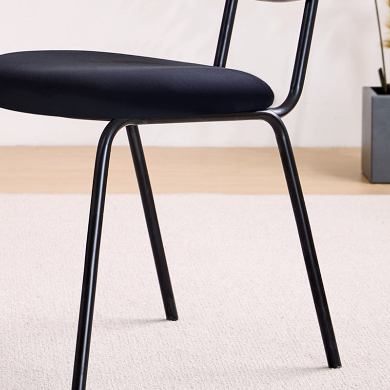 Modern Style Metal Chair Set Open Back Side Kitchen Dining Room Chairs Clearhalo ' kitchen&dining_furn' 'Dining Chairs' 'Dining Tables & Seating' 'dining_chair' 'furn' 'furn_dining_chair' 'Furniture' 'furniture_dining_chair' 'Kitchen & Dining Furniture' 'kitchen' 3909794