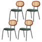Modern Style Metal Chair Set Open Back Side Kitchen Dining Room Chairs Light Green 4 Piece Set Clearhalo ' kitchen&dining_furn' 'Dining Chairs' 'Dining Tables & Seating' 'dining_chair' 'furn' 'furn_dining_chair' 'Furniture' 'furniture_dining_chair' 'Kitchen & Dining Furniture' 'kitchen' 3909799