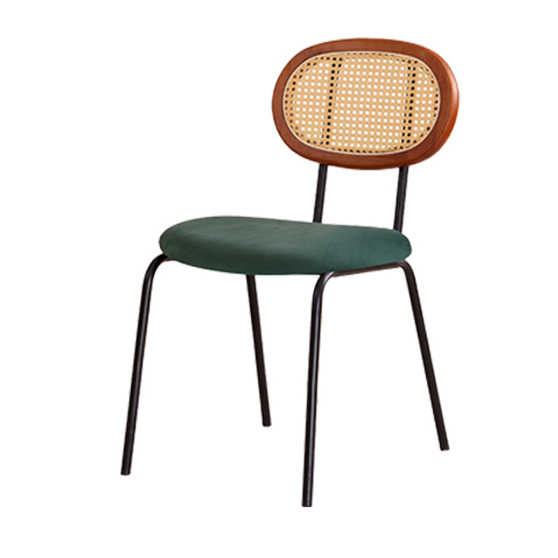 Modern Style Metal Chair Set Open Back Side Kitchen Dining Room Chairs Light Green 1 Piece Clearhalo ' kitchen&dining_furn' 'Dining Chairs' 'Dining Tables & Seating' 'dining_chair' 'furn' 'furn_dining_chair' 'Furniture' 'furniture_dining_chair' 'Kitchen & Dining Furniture' 'kitchen' 3909801