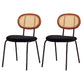 Modern Style Metal Chair Set Open Back Side Kitchen Dining Room Chairs Matte Black 2 Piece Set Clearhalo ' kitchen&dining_furn' 'Dining Chairs' 'Dining Tables & Seating' 'dining_chair' 'furn' 'furn_dining_chair' 'Furniture' 'furniture_dining_chair' 'Kitchen & Dining Furniture' 'kitchen' 3909806