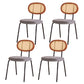 Modern Style Metal Chair Set Open Back Side Kitchen Dining Room Chairs Light Gray 4 Piece Set Clearhalo ' kitchen&dining_furn' 'Dining Chairs' 'Dining Tables & Seating' 'dining_chair' 'furn' 'furn_dining_chair' 'Furniture' 'furniture_dining_chair' 'Kitchen & Dining Furniture' 'kitchen' 3909807