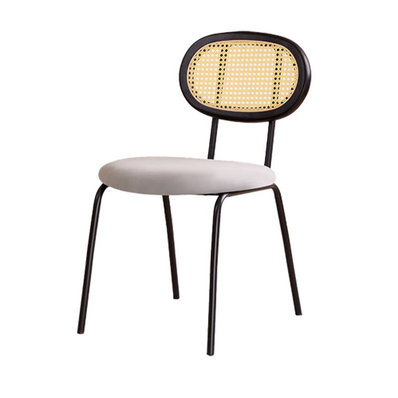 Modern Style Metal Chair Set Open Back Side Kitchen Dining Room Chairs Grey 1 Piece Clearhalo ' kitchen&dining_furn' 'Dining Chairs' 'Dining Tables & Seating' 'dining_chair' 'furn' 'furn_dining_chair' 'Furniture' 'furniture_dining_chair' 'Kitchen & Dining Furniture' 'kitchen' 3909811