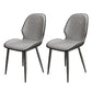 Contemporary Metal Dining Room Chairs PU Leather Dining Armless Chairs for Indoor Use Grey 2 Piece Set Clearhalo ' kitchen&dining_furn' 'Dining Chairs' 'Dining Tables & Seating' 'dining_chair' 'furn' 'furn_dining_chair' 'Furniture' 'furniture_dining_chair' 'Kitchen & Dining Furniture' 'kitchen' 3909824
