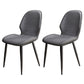 Contemporary Metal Dining Room Chairs PU Leather Dining Armless Chairs for Indoor Use Dark Gray 2 Piece Set Clearhalo ' kitchen&dining_furn' 'Dining Chairs' 'Dining Tables & Seating' 'dining_chair' 'furn' 'furn_dining_chair' 'Furniture' 'furniture_dining_chair' 'Kitchen & Dining Furniture' 'kitchen' 3909837