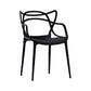 Scandinavian Restaurant Plastic Arm Chair Matte Finish Cross Back Dining Chair Black 1 Piece Clearhalo ' kitchen&dining_furn' 'Dining Chairs' 'Dining Tables & Seating' 'dining_chair' 'furn' 'furn_dining_chair' 'Furniture' 'furniture_dining_chair' 'Kitchen & Dining Furniture' 'kitchen' 3909857