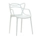 Scandinavian Restaurant Plastic Arm Chair Matte Finish Cross Back Dining Chair White 1 Piece Clearhalo ' kitchen&dining_furn' 'Dining Chairs' 'Dining Tables & Seating' 'dining_chair' 'furn' 'furn_dining_chair' 'Furniture' 'furniture_dining_chair' 'Kitchen & Dining Furniture' 'kitchen' 3909868