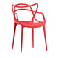 Scandinavian Restaurant Plastic Arm Chair Matte Finish Cross Back Dining Chair Red 1 Piece Clearhalo ' kitchen&dining_furn' 'Dining Chairs' 'Dining Tables & Seating' 'dining_chair' 'furn' 'furn_dining_chair' 'Furniture' 'furniture_dining_chair' 'Kitchen & Dining Furniture' 'kitchen' 3909874
