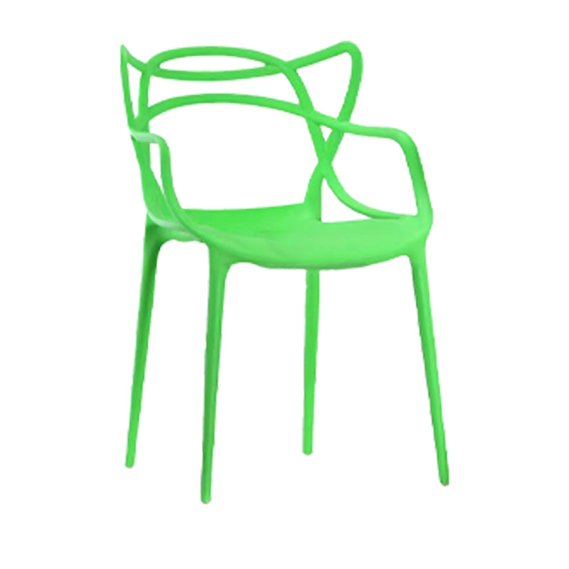 Scandinavian Restaurant Plastic Arm Chair Matte Finish Cross Back Dining Chair Green 1 Piece Clearhalo ' kitchen&dining_furn' 'Dining Chairs' 'Dining Tables & Seating' 'dining_chair' 'furn' 'furn_dining_chair' 'Furniture' 'furniture_dining_chair' 'Kitchen & Dining Furniture' 'kitchen' 3909883