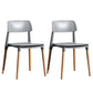 Contemporary Style Plastic Dining Chair Open Back Dining Side Chairs for Kitchen Grey 2 Piece Set Clearhalo ' kitchen&dining_furn' 'Dining Chairs' 'Dining Tables & Seating' 'dining_chair' 'furn' 'furn_dining_chair' 'Furniture' 'furniture_dining_chair' 'Kitchen & Dining Furniture' 'kitchen' 3909891