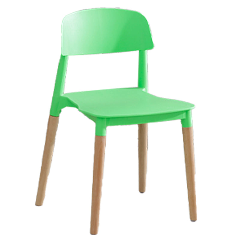 Contemporary Style Plastic Dining Chair Open Back Dining Side Chairs for Kitchen Green 1 Piece Clearhalo ' kitchen&dining_furn' 'Dining Chairs' 'Dining Tables & Seating' 'dining_chair' 'furn' 'furn_dining_chair' 'Furniture' 'furniture_dining_chair' 'Kitchen & Dining Furniture' 'kitchen' 3909894