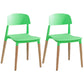 Contemporary Style Plastic Dining Chair Open Back Dining Side Chairs for Kitchen Green 2 Piece Set Clearhalo ' kitchen&dining_furn' 'Dining Chairs' 'Dining Tables & Seating' 'dining_chair' 'furn' 'furn_dining_chair' 'Furniture' 'furniture_dining_chair' 'Kitchen & Dining Furniture' 'kitchen' 3909896