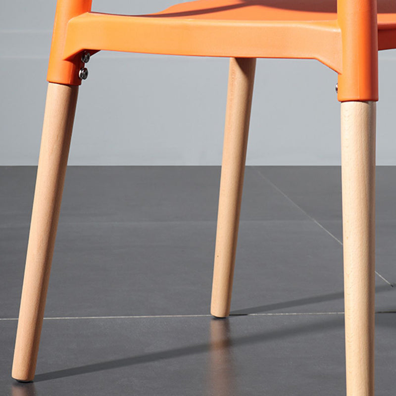 Contemporary Style Plastic Dining Chair Open Back Dining Side Chairs for Kitchen Clearhalo ' kitchen&dining_furn' 'Dining Chairs' 'Dining Tables & Seating' 'dining_chair' 'furn' 'furn_dining_chair' 'Furniture' 'furniture_dining_chair' 'Kitchen & Dining Furniture' 'kitchen' 3909901