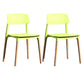Contemporary Style Plastic Dining Chair Open Back Dining Side Chairs for Kitchen Yellow-Green 2 Piece Set Clearhalo ' kitchen&dining_furn' 'Dining Chairs' 'Dining Tables & Seating' 'dining_chair' 'furn' 'furn_dining_chair' 'Furniture' 'furniture_dining_chair' 'Kitchen & Dining Furniture' 'kitchen' 3909902