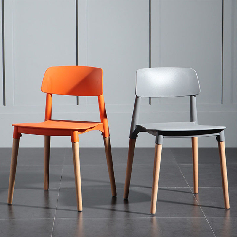 Contemporary Style Plastic Dining Chair Open Back Dining Side Chairs for Kitchen Clearhalo ' kitchen&dining_furn' 'Dining Chairs' 'Dining Tables & Seating' 'dining_chair' 'furn' 'furn_dining_chair' 'Furniture' 'furniture_dining_chair' 'Kitchen & Dining Furniture' 'kitchen' 3909903