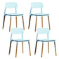 Contemporary Style Plastic Dining Chair Open Back Dining Side Chairs for Kitchen Light Blue 4 Piece Set Clearhalo ' kitchen&dining_furn' 'Dining Chairs' 'Dining Tables & Seating' 'dining_chair' 'furn' 'furn_dining_chair' 'Furniture' 'furniture_dining_chair' 'Kitchen & Dining Furniture' 'kitchen' 3909913
