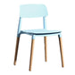 Contemporary Style Plastic Dining Chair Open Back Dining Side Chairs for Kitchen Light Blue 1 Piece Clearhalo ' kitchen&dining_furn' 'Dining Chairs' 'Dining Tables & Seating' 'dining_chair' 'furn' 'furn_dining_chair' 'Furniture' 'furniture_dining_chair' 'Kitchen & Dining Furniture' 'kitchen' 3909914