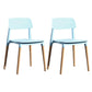 Contemporary Style Plastic Dining Chair Open Back Dining Side Chairs for Kitchen Light Blue 2 Piece Set Clearhalo ' kitchen&dining_furn' 'Dining Chairs' 'Dining Tables & Seating' 'dining_chair' 'furn' 'furn_dining_chair' 'Furniture' 'furniture_dining_chair' 'Kitchen & Dining Furniture' 'kitchen' 3909915