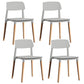 Contemporary Style Plastic Dining Chair Open Back Dining Side Chairs for Kitchen Light Gray 4 Piece Set Clearhalo ' kitchen&dining_furn' 'Dining Chairs' 'Dining Tables & Seating' 'dining_chair' 'furn' 'furn_dining_chair' 'Furniture' 'furniture_dining_chair' 'Kitchen & Dining Furniture' 'kitchen' 3909919