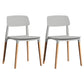 Contemporary Style Plastic Dining Chair Open Back Dining Side Chairs for Kitchen Light Gray 2 Piece Set Clearhalo ' kitchen&dining_furn' 'Dining Chairs' 'Dining Tables & Seating' 'dining_chair' 'furn' 'furn_dining_chair' 'Furniture' 'furniture_dining_chair' 'Kitchen & Dining Furniture' 'kitchen' 3909921