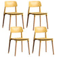 Contemporary Style Plastic Dining Chair Open Back Dining Side Chairs for Kitchen Ginger 4 Piece Set Clearhalo ' kitchen&dining_furn' 'Dining Chairs' 'Dining Tables & Seating' 'dining_chair' 'furn' 'furn_dining_chair' 'Furniture' 'furniture_dining_chair' 'Kitchen & Dining Furniture' 'kitchen' 3909925