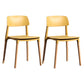 Contemporary Style Plastic Dining Chair Open Back Dining Side Chairs for Kitchen Ginger 2 Piece Set Clearhalo ' kitchen&dining_furn' 'Dining Chairs' 'Dining Tables & Seating' 'dining_chair' 'furn' 'furn_dining_chair' 'Furniture' 'furniture_dining_chair' 'Kitchen & Dining Furniture' 'kitchen' 3909927