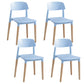 Contemporary Style Plastic Dining Chair Open Back Dining Side Chairs for Kitchen Gray Blue 4 Piece Set Clearhalo ' kitchen&dining_furn' 'Dining Chairs' 'Dining Tables & Seating' 'dining_chair' 'furn' 'furn_dining_chair' 'Furniture' 'furniture_dining_chair' 'Kitchen & Dining Furniture' 'kitchen' 3909928