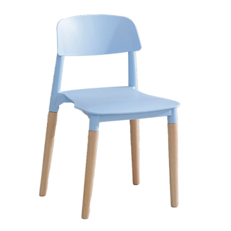 Contemporary Style Plastic Dining Chair Open Back Dining Side Chairs for Kitchen Gray Blue 1 Piece Clearhalo ' kitchen&dining_furn' 'Dining Chairs' 'Dining Tables & Seating' 'dining_chair' 'furn' 'furn_dining_chair' 'Furniture' 'furniture_dining_chair' 'Kitchen & Dining Furniture' 'kitchen' 3909929