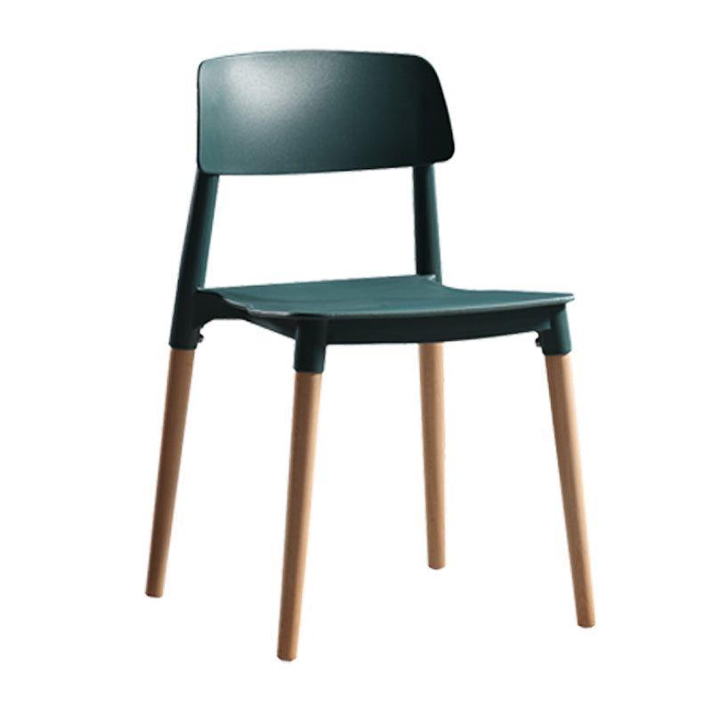 Contemporary Style Plastic Dining Chair Open Back Dining Side Chairs for Kitchen Navy 1 Piece Clearhalo ' kitchen&dining_furn' 'Dining Chairs' 'Dining Tables & Seating' 'dining_chair' 'furn' 'furn_dining_chair' 'Furniture' 'furniture_dining_chair' 'Kitchen & Dining Furniture' 'kitchen' 3909932