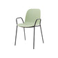 Scandinavian Style Plastic Dining Armchair Solid Back Dining Single Chair Light Green Black Clearhalo ' kitchen&dining_furn' 'Dining Chairs' 'Dining Tables & Seating' 'dining_chair' 'furn' 'furn_dining_chair' 'Furniture' 'furniture_dining_chair' 'Kitchen & Dining Furniture' 'kitchen' 3909961