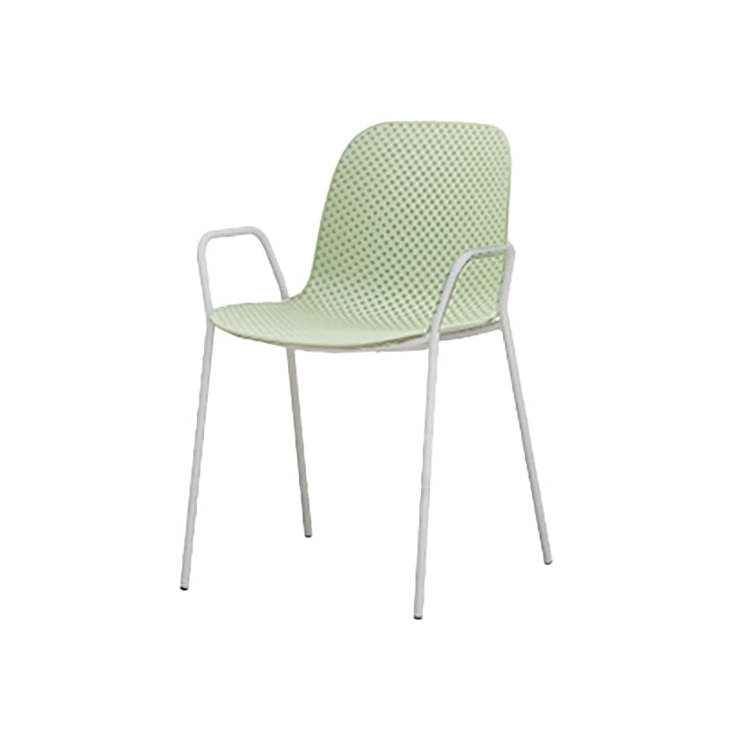 Scandinavian Style Plastic Dining Armchair Solid Back Dining Single Chair Light Green White Clearhalo ' kitchen&dining_furn' 'Dining Chairs' 'Dining Tables & Seating' 'dining_chair' 'furn' 'furn_dining_chair' 'Furniture' 'furniture_dining_chair' 'Kitchen & Dining Furniture' 'kitchen' 3909963