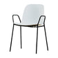 Scandinavian Style Plastic Dining Armchair Solid Back Dining Single Chair White Black Clearhalo ' kitchen&dining_furn' 'Dining Chairs' 'Dining Tables & Seating' 'dining_chair' 'furn' 'furn_dining_chair' 'Furniture' 'furniture_dining_chair' 'Kitchen & Dining Furniture' 'kitchen' 3909965