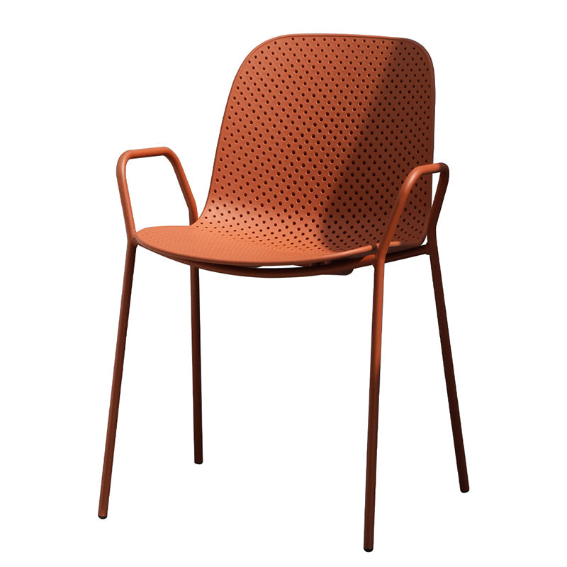 Scandinavian Style Plastic Dining Armchair Solid Back Dining Single Chair Clearhalo ' kitchen&dining_furn' 'Dining Chairs' 'Dining Tables & Seating' 'dining_chair' 'furn' 'furn_dining_chair' 'Furniture' 'furniture_dining_chair' 'Kitchen & Dining Furniture' 'kitchen' 3909966