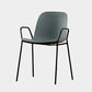 Scandinavian Style Plastic Dining Armchair Solid Back Dining Single Chair Dark Gray Black Clearhalo ' kitchen&dining_furn' 'Dining Chairs' 'Dining Tables & Seating' 'dining_chair' 'furn' 'furn_dining_chair' 'Furniture' 'furniture_dining_chair' 'Kitchen & Dining Furniture' 'kitchen' 3909973
