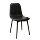 Contemporary Metal Dining Room Chair Faux Leather Dining Armless Single Chair Black Black Clearhalo ' kitchen&dining_furn' 'Dining Chairs' 'Dining Tables & Seating' 'dining_chair' 'furn' 'furn_dining_chair' 'Furniture' 'furniture_dining_chair' 'Kitchen & Dining Furniture' 'kitchen' 3910004