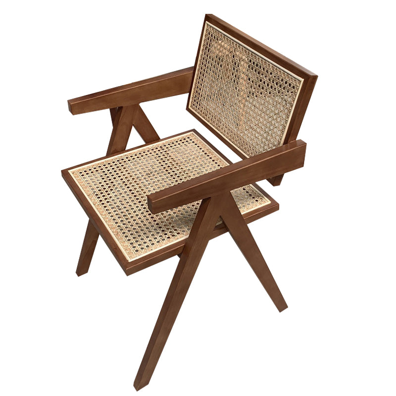 Contemporary Style Wooden Dining Chair Open Back Single Dining Side Chair for Kitchen Brown Clearhalo ' kitchen&dining_furn' 'Dining Chairs' 'Dining Tables & Seating' 'dining_chair' 'furn' 'furn_dining_chair' 'Furniture' 'furniture_dining_chair' 'Kitchen & Dining Furniture' 'kitchen' 3910011