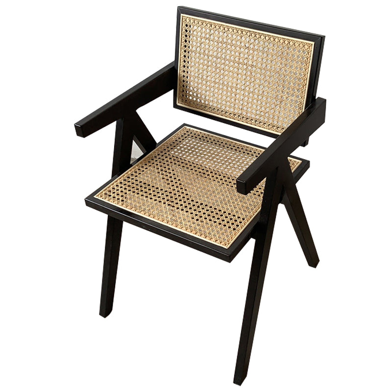 Contemporary Style Wooden Dining Chair Open Back Single Dining Side Chair for Kitchen Black Clearhalo ' kitchen&dining_furn' 'Dining Chairs' 'Dining Tables & Seating' 'dining_chair' 'furn' 'furn_dining_chair' 'Furniture' 'furniture_dining_chair' 'Kitchen & Dining Furniture' 'kitchen' 3910014